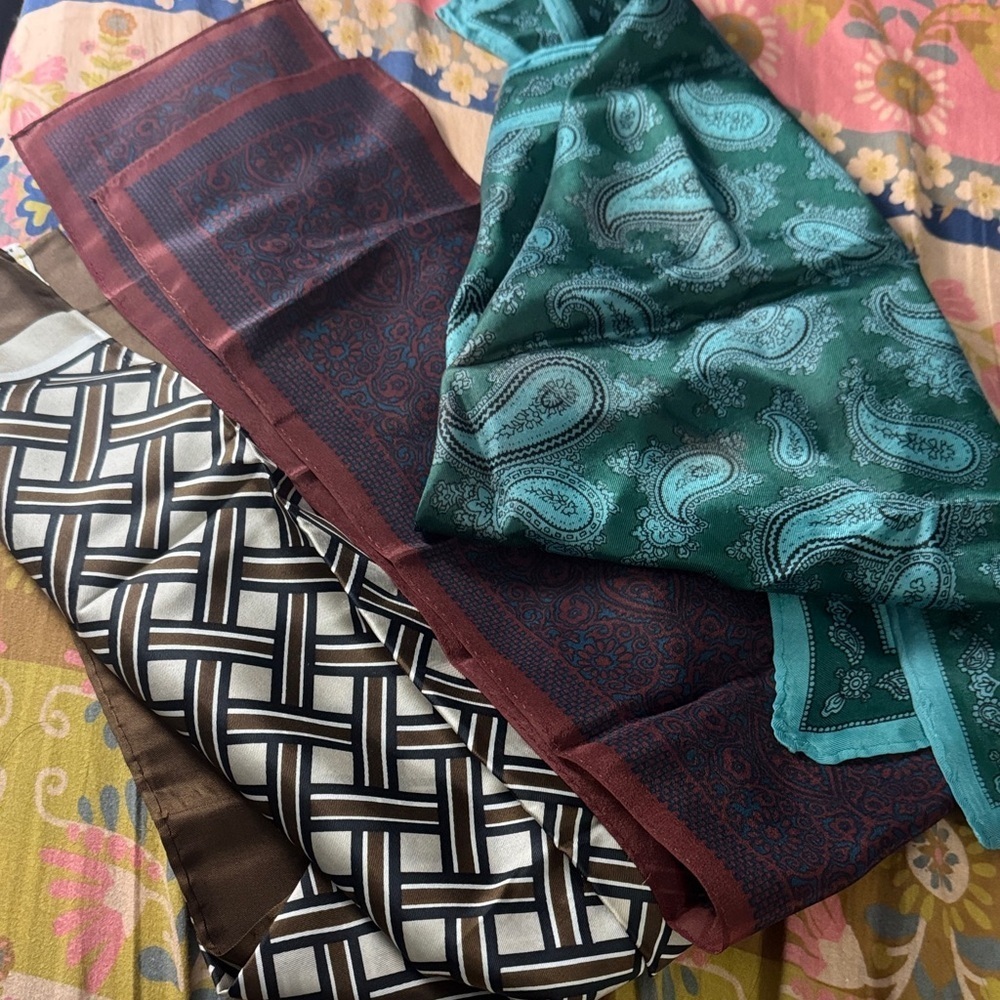 Vintage Multicolor Scarves Set